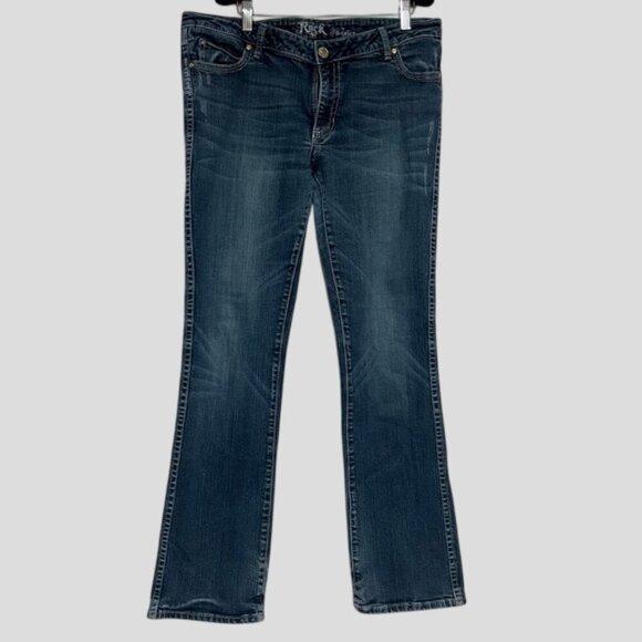 Wrangler Rock 47 Ultra Low Rise Straight Leg Denim Jeans - Picture 1 of 16